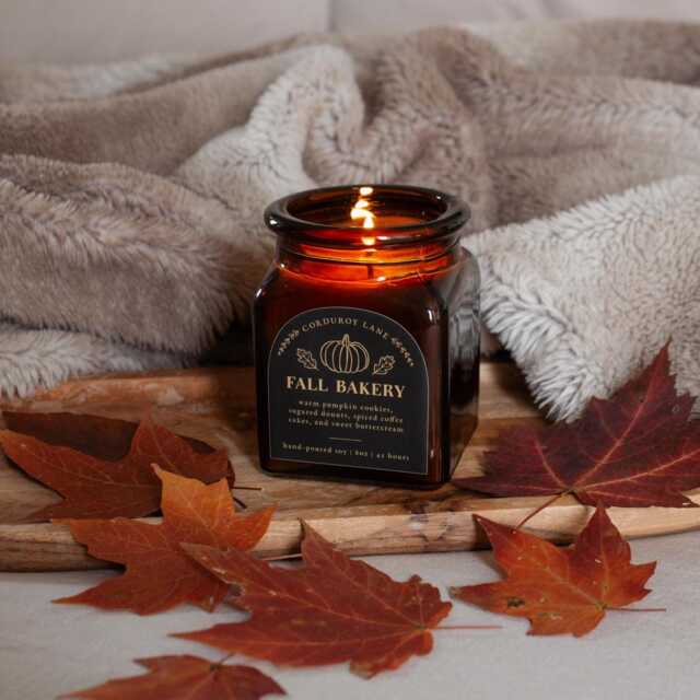 Fall Bakery - Apothecary Candle, Cozy Moody Fall, Dark Academia in Autumn, Book Lover Gift - image 1