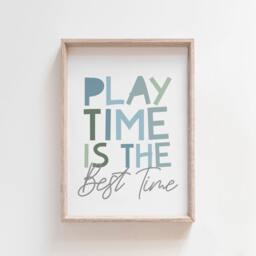 Playroom Print, Wall Art, Play, Nursery Boys Prints, Bedroom Decor, Pastel Art - thumbnail 1