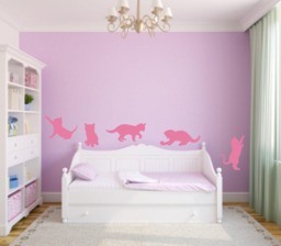 Kittens Wall Decal - Kitten Nursery Vinyl Sticker Child's Room Cat Kitty Decals - thumbnail 1