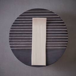 Ceramic Wall Light. Sconce Lighting. Black & White Sconce. Round Living Room - thumbnail 3