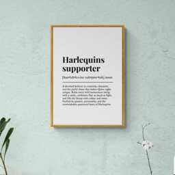Harlequins Supporter Funny Definition Sport Rugby Gift Wall Art Print - thumbnail 3