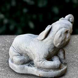 Outdoor Elephant Sculpture Concrete Figurine Cement Statue Animal Ornament Handmade Lover Gift Yard Art - thumbnail 4