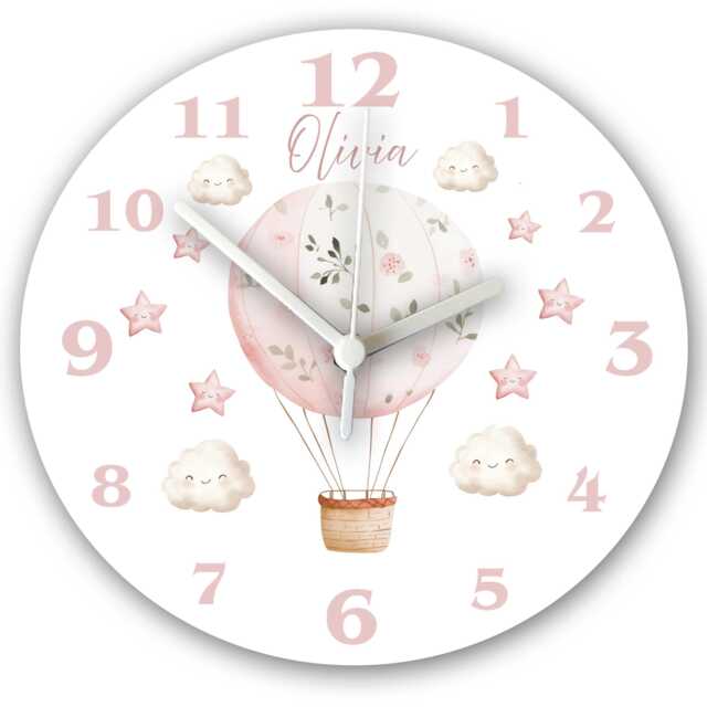 Personalised Girls Clock-Girls Room -Nursery Clock-Name Bedroom Clock-Children's Gift-Christmas Gift Idea - image 1