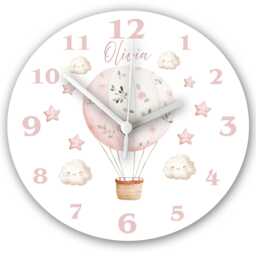 Personalised Girls Clock-Girls Room -Nursery Clock-Name Bedroom Clock-Children's Gift-Christmas Gift Idea - thumbnail 1