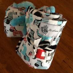 "Cutest Zebra Print Ever & Minky Baby Blanket, ""Lolo-Renzo" - thumbnail 4