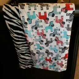 "Cutest Zebra Print Ever & Minky Baby Blanket, ""Lolo-Renzo" - thumbnail 3
