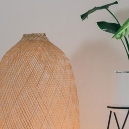 Jumbo Handmade Bamboo Floor Lamp, Woven Rustic Rattan Wicker Lantern Light - thumbnail 4