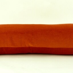 Rusty Orange Velvet Pillow, Heavyweight Cotton Cushion, Fall Home Decor - thumbnail 3