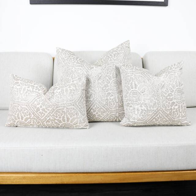 Frappe Cabrini Distressed Tile Cushion Covers, Designer Throw Pillows, Luxury Scatter Cushions By Bill Beaumont - image 1