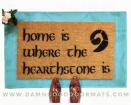 Hearthstone Gamer Doormat Eco-Friendly Coir, World Of Warcraft Fan - thumbnail 1