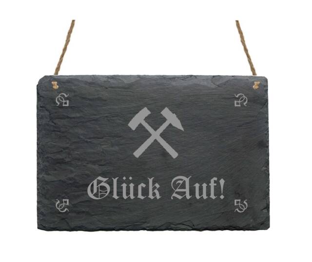 Slate Board ?? Good Luck ?? Mining Sign Miner Miner's Greeting Symbol Hammer & Pick Gift Personal Individual Wall Decoration