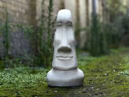 Outdoor Moai Face Concrete Statue Easter Island Inspired Garden Decor Cement Yard Sculpture Modern Minimalist Art Stone Monument Ornament