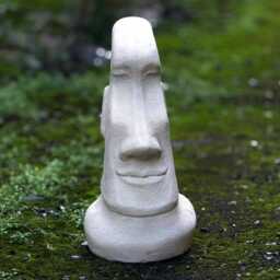Outdoor Moai Face Concrete Statue Easter Island Inspired Garden Decor Cement Yard Sculpture Modern Minimalist Art Stone Monument Ornament - thumbnail 4