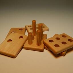 Puzzle Wood Sorter Toy First Sorting Wooden Montessori Waldorf Tree Rings Stacking Learning Game Christmas Baby Gift - thumbnail 3