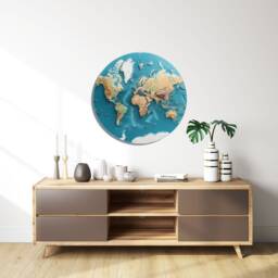 World Map Wall Sticker , Peel & Stick Removable Kids Decal Office Art Living Room Decor Home Decorations - thumbnail 3