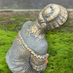 Girl With Bird Statue Stone Woman Sculpture Elegant Cement Figurine Concrete Lady Ornament Peaceful Garden Decor Handmade Lover Gift - thumbnail 4