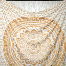 Christmas Gifted Gold Mandala Ombre Tapestry Indian Wall Hanging Bedroom Decor Boho Throw Bedspread Dorm Table Cloth - thumbnail 3