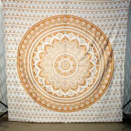 Christmas Gifted Gold Mandala Ombre Tapestry Indian Wall Hanging Bedroom Decor Boho Throw Bedspread Dorm Table Cloth - thumbnail 2