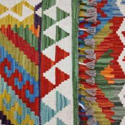 Multicolour Rug, Handmade Artisan Afghan Turkish Scandinavian Navajo Bohemian Flatweave Wool Kilim 159x100 cm - thumbnail 3