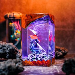 Hornet Silksong Resin Lamp - Handmade Led Figure Light Game Room Decor Handcrafted Indie Merch Gamer Display - thumbnail 3