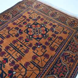 10 Ft Runner Rug - Antique Pattern Bukhara Rug Afghan Handmade Wool Vintage Orange Hallway Kitchen - thumbnail 4