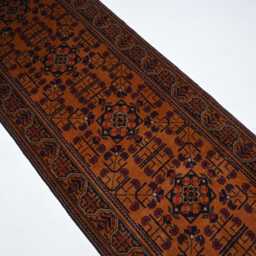 10 Ft Runner Rug - Antique Pattern Bukhara Rug Afghan Handmade Wool Vintage Orange Hallway Kitchen - thumbnail 3