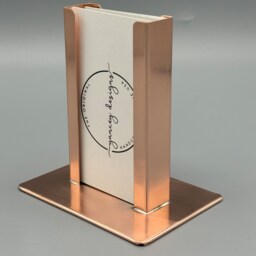 Copper Business Card Holder, Raw Executive Desk Organizer - thumbnail 2