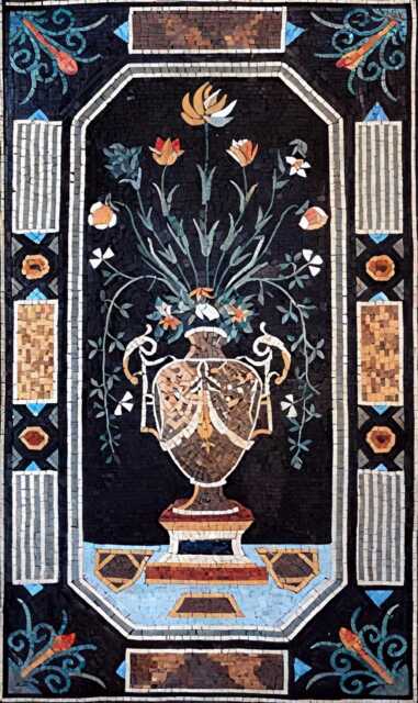 Rectangular Perspective Mosaic Mural