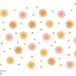 Flower Wall Stickers, Decals, Orange Sticker, Pink Multicoloured Stickers - thumbnail 3