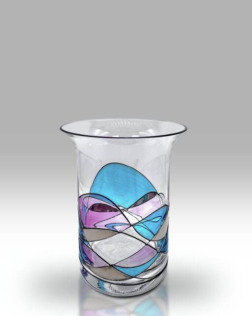 Mosaic Harmony Collection - Hand Posy 14cm Vase By Nobile Glassware