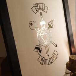 A4 Metallic Foil Dnd Roll Initiative Dice Wall Art, Fantasy Print in Copper, Gold, Silver Or Rose Gold - thumbnail 2