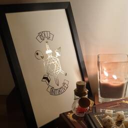 A4 Metallic Foil Dnd Roll Initiative Dice Wall Art, Fantasy Print in Copper, Gold, Silver Or Rose Gold - thumbnail 1