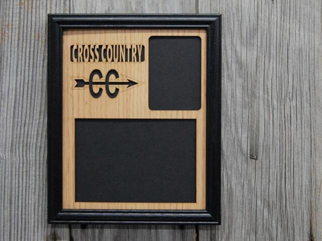 Cross Country Picture Frame - 8x10 Holds 5x7 & 3x4 Photos Award, Gift For Coach, Decor - image 1