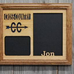 Cross Country Picture Frame - 8x10 Holds 5x7 & 3x4 Photos Award, Gift For Coach, Decor - thumbnail 3