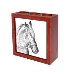 Friesian, Frisian - Wooden Stand For Candles/Pens With The Image Of A Horse New Collection - thumbnail 1