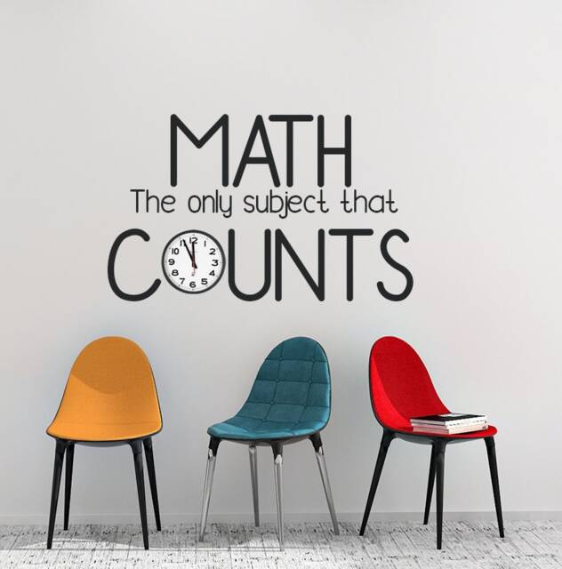 Math Classroom Wall Decal, Funny Teacher Gift - image 1