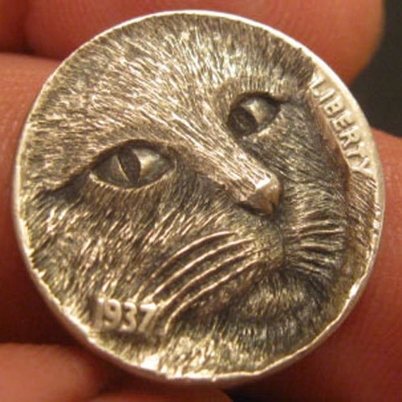 Deep Carved Hobo Nickel, Meeow