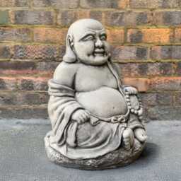 Stone Buddha Sculpture Concrete Figurine Outdoor Chinese Statue Cement Japanese Decoration Zen Garden Decor Lawn Ornament - thumbnail 4