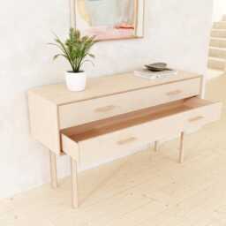 Wooden Console Table With Storage Drawers, Entryway Organiser, Hallway, Sideboard Cabinet, Handmade Bespoke Birch Plywood, Chest Of Drawers - thumbnail 3
