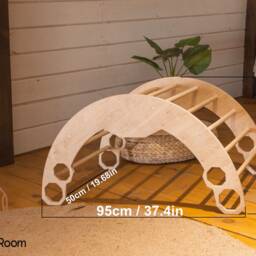 Climbing Arch, Baby Activity Board, Montessori Furniture, Toddler Gym, Wooden Climb Toy Furniture Wood Play Gym - thumbnail 4