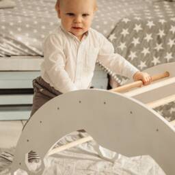 Climbing Arch, Baby Activity Board, Montessori Furniture, Toddler Gym, Wooden Climb Toy Furniture Wood Play Gym - thumbnail 2
