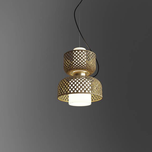 Handmade Bamboo Pendant Lamp Woven Minimalist Hanging Light - image 1
