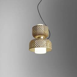 Handmade Bamboo Pendant Lamp Woven Minimalist Hanging Light - thumbnail 3