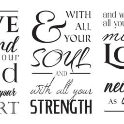 "Vinyl Wall Art Decal - Luke 1027 ""Love The Lord Your God With All Heart..." - thumbnail 2