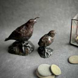 Bronze California Quail Sculpture Hand-Cast Bird Art By Kindrie Grove - thumbnail 2