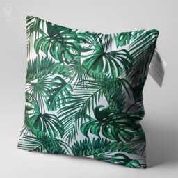 Green Tropical Eucalyptus Leaves Cushion Cover - Double Sided Printing Throw Pillow On The Chenille With Different Sizes Oeko-Tex?? - thumbnail 3