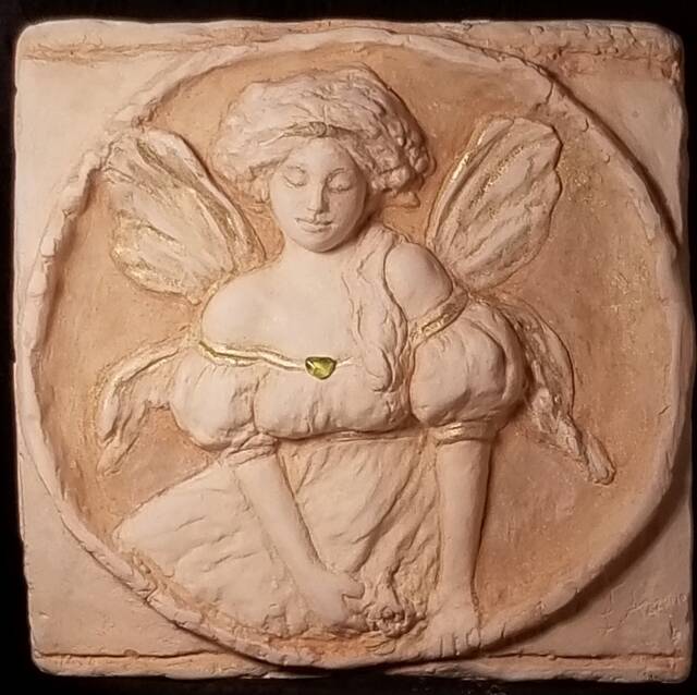 "Faerie Sculpture Plaque - ""Peridot Faerie" - image 1