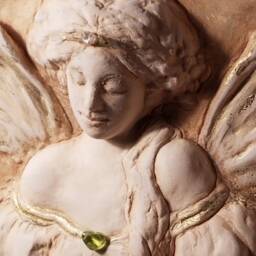 "Faerie Sculpture Plaque - ""Peridot Faerie" - thumbnail 2