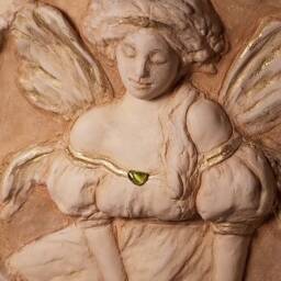 "Faerie Sculpture Plaque - ""Peridot Faerie" - thumbnail 4