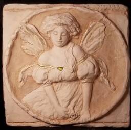 "Faerie Sculpture Plaque - ""Peridot Faerie"